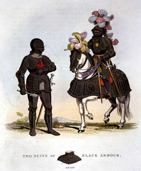 İki Takım Siyah Zırh by English School