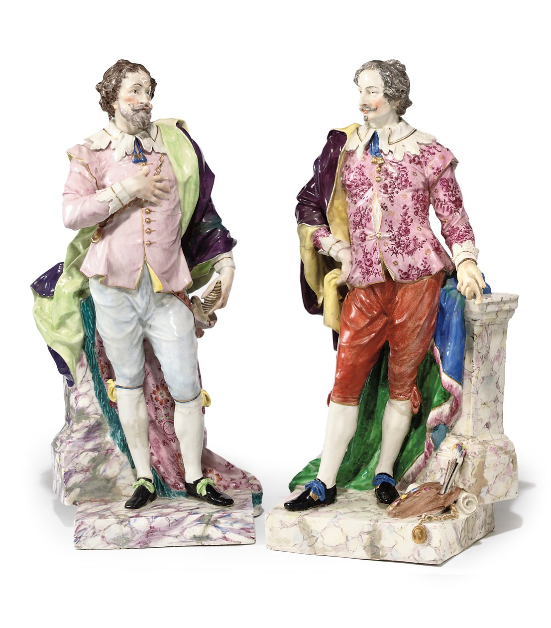 Beylerin iki tarihi figürü, c.1810 by English School