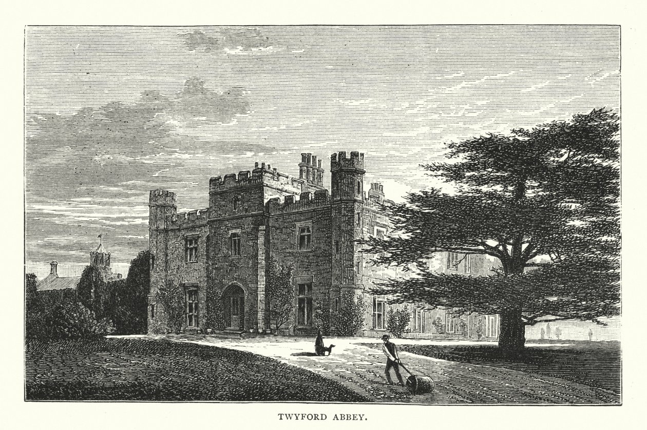 Twyford Manastırı (gravür) by English School