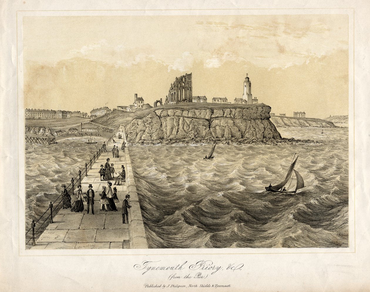 İskeleden Tynemouth Manastırı by English School