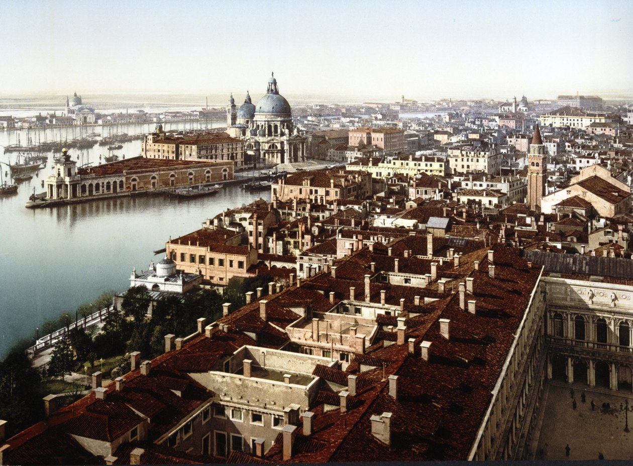 Veduta dal Campanile, Venedik (el boyaması fotoğraf) by English School