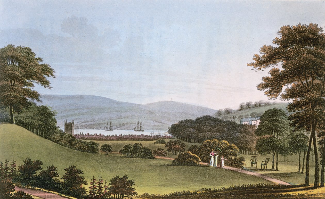 Bristol Yakınlarındaki Kaleden Görünüm, 1802 by English School