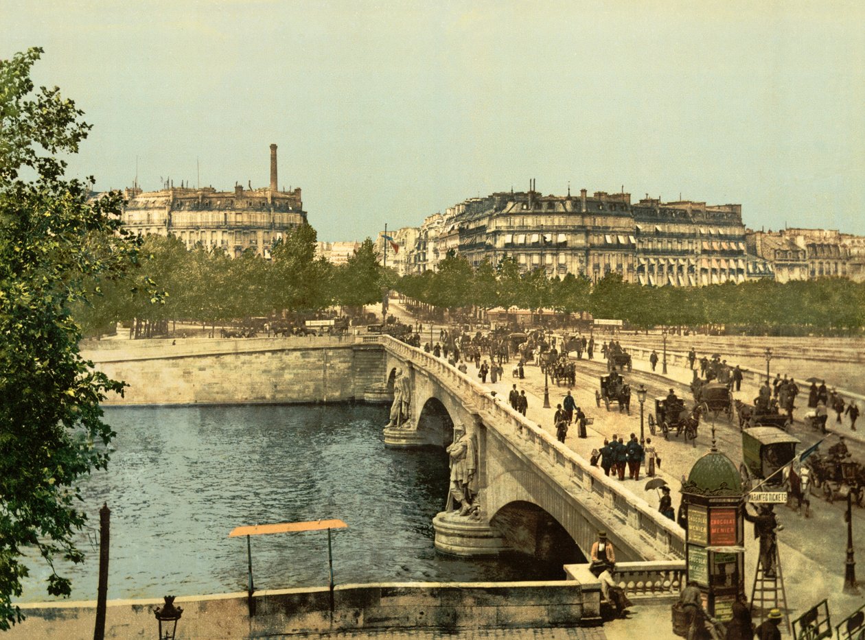 Paris manzarası (el boyaması fotoğraf) by English School