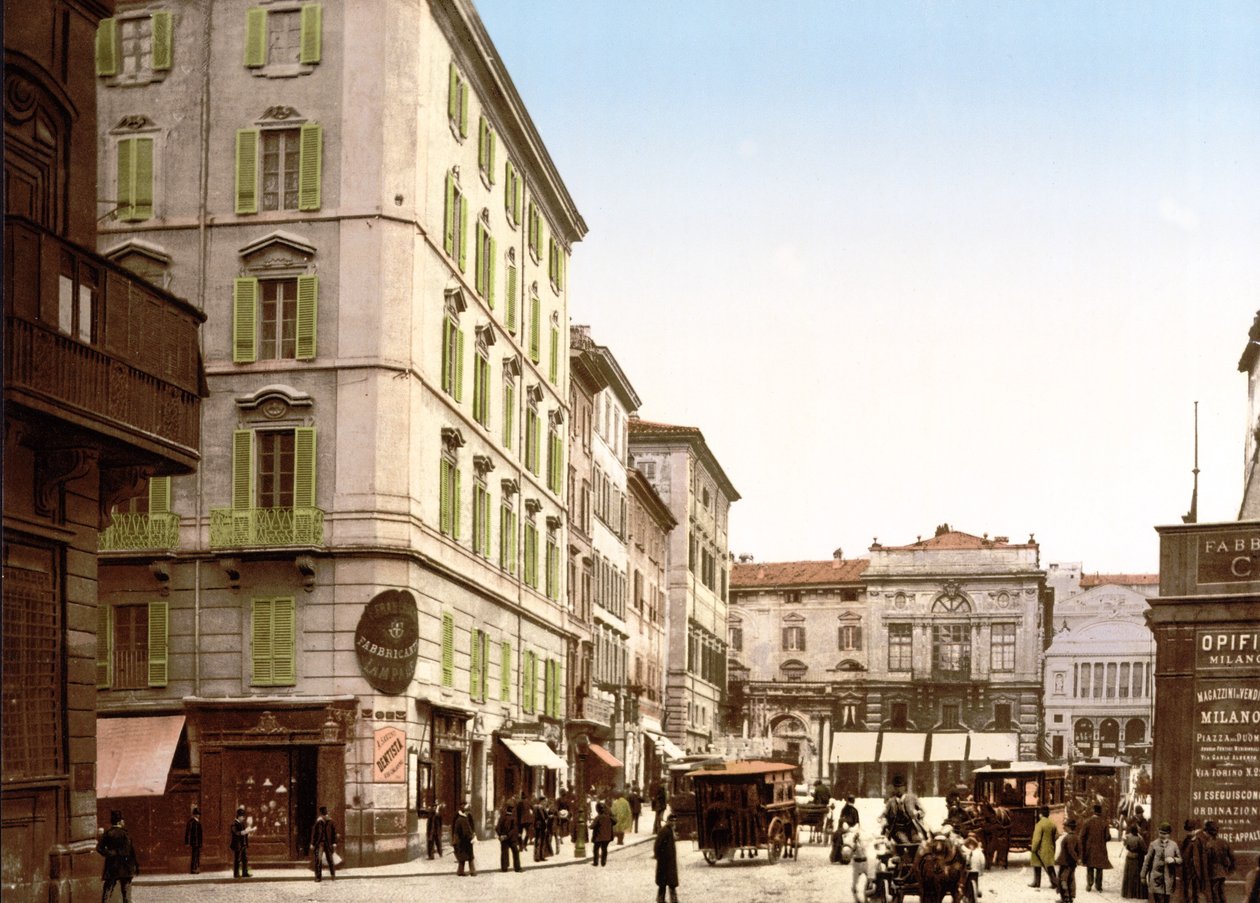 Roma manzarası (el ile renklendirilmiş fotoğraf) by English School