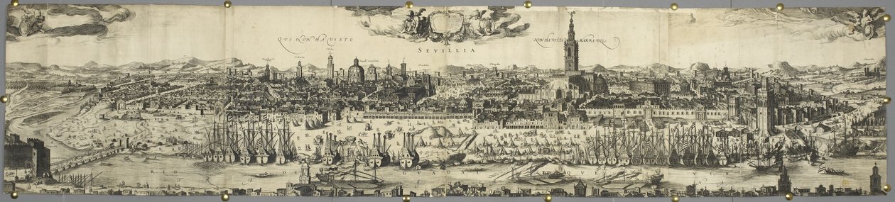 Sevilla şehrinin görünümü by English School