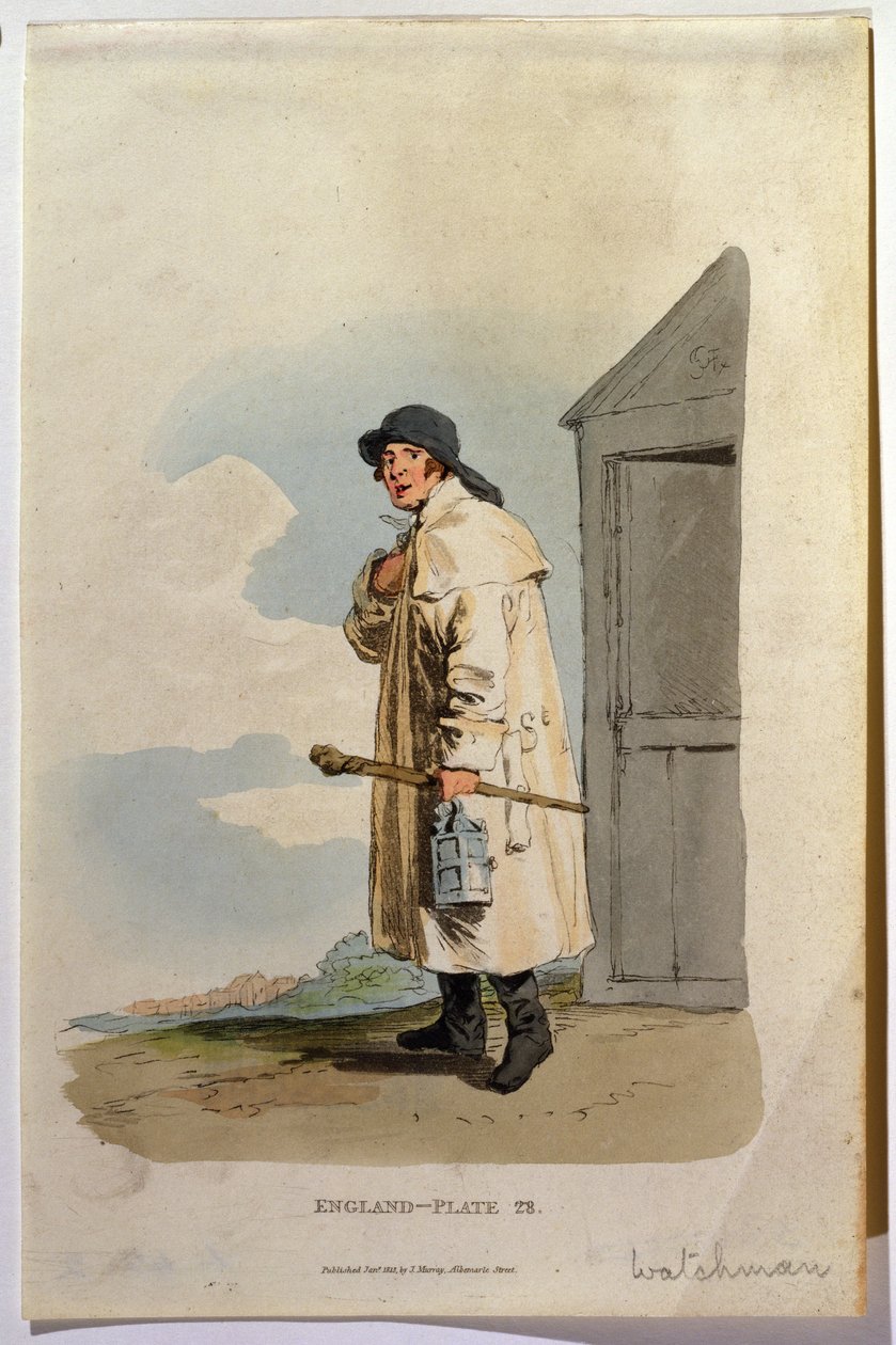 Bekçi, 1813 (aquatint) by English School