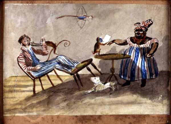 Batı Hint Yerli Sahnesi, c.1835 (kağıt üzerine suluboya ve mürekkep) by English School