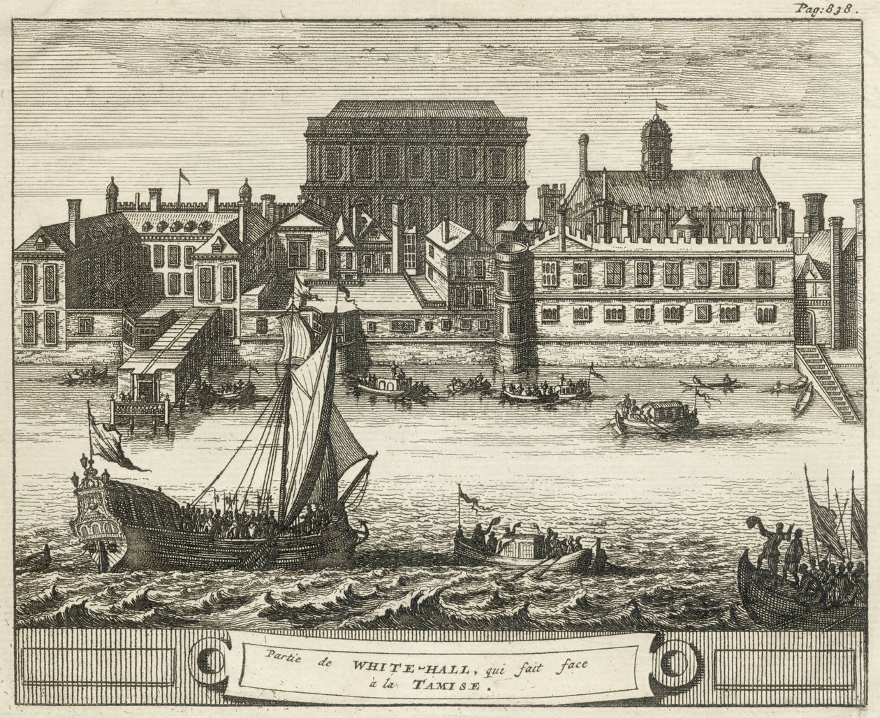 Whitehall, Westminster, Londra, BK (gravür) by English School
