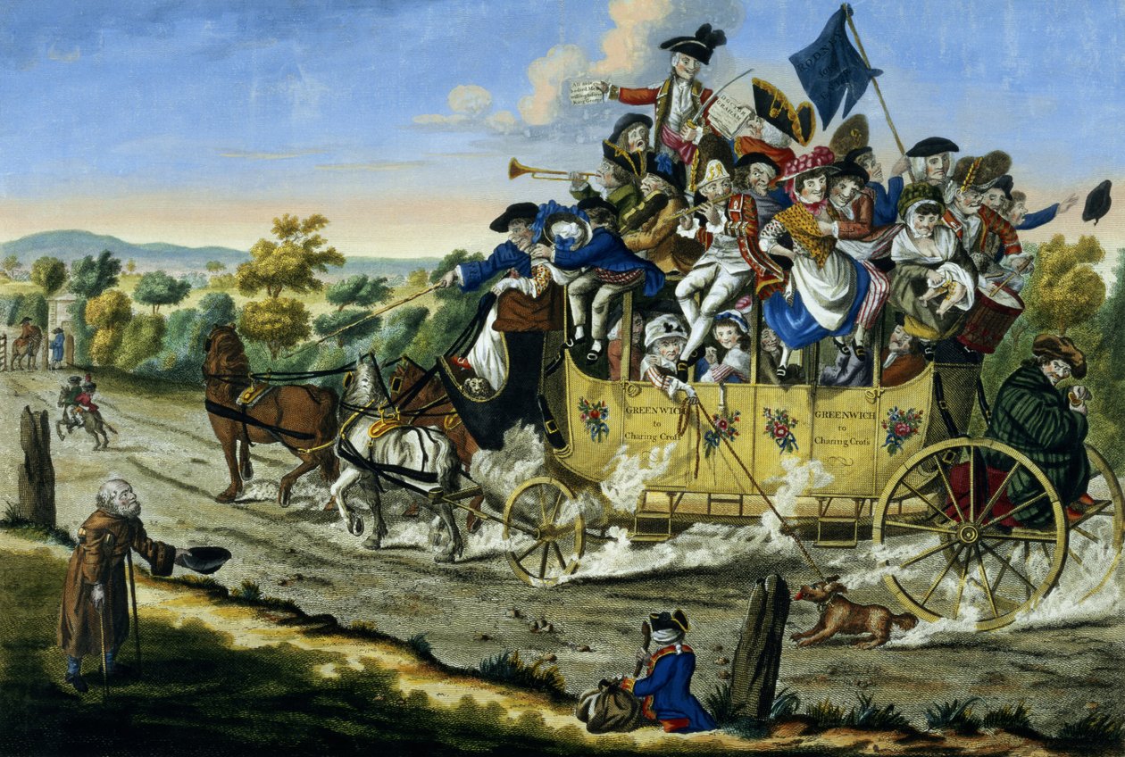 Whitsuntide Tatilleri, pub. Carington Bowles (fl.1744-93), 1783 (renkli gravür) by English School