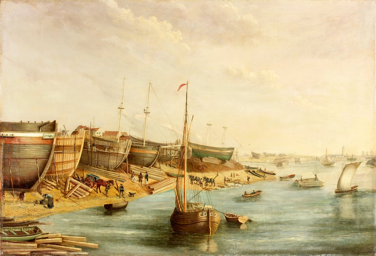 William Piles Tersanesi, North Sands, 1830 dolayları by English School