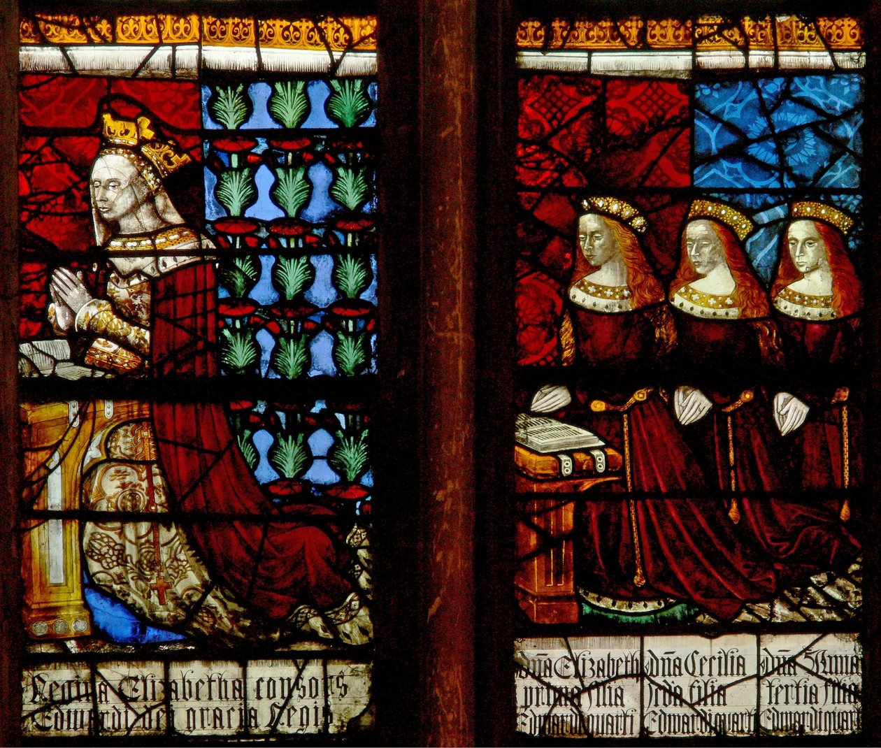 Kızları Anne, Catherine ve Bridget ile Kraliçe Elizabeth Woodville