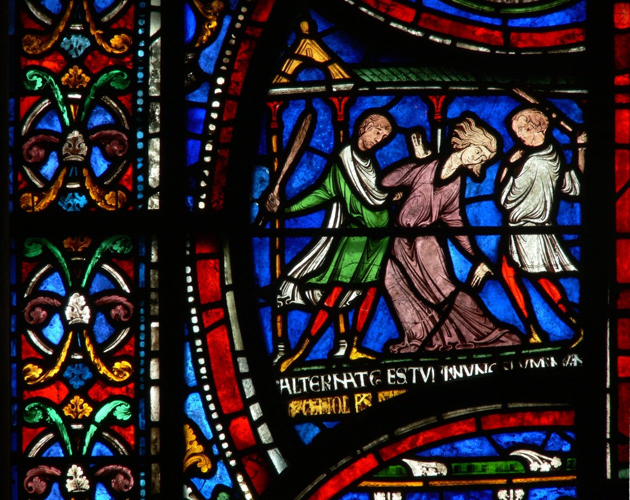 St Thomas Becket Mucizesi penceresinden bir sahneyi gösteren n2 penceresi: Köln