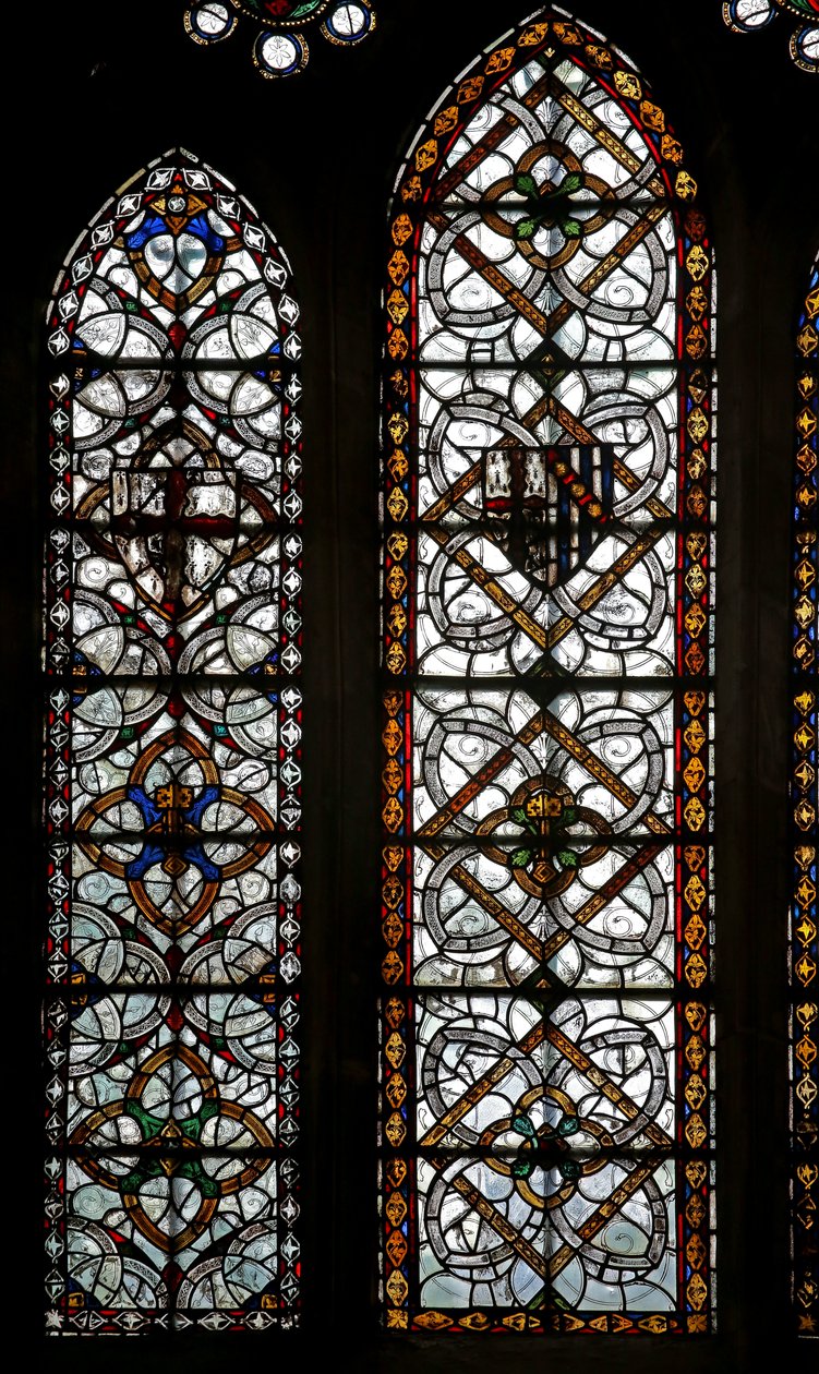 Geometrik grisaille iki lanset gösteren s5 penceresi by English School