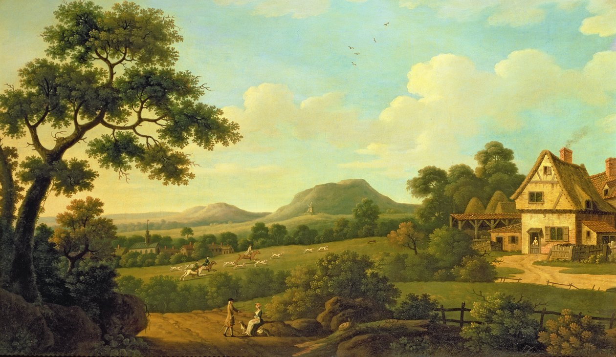 Yol Kenarında Figürlerle Ormanlık Peyzaj, C.1770 by English School