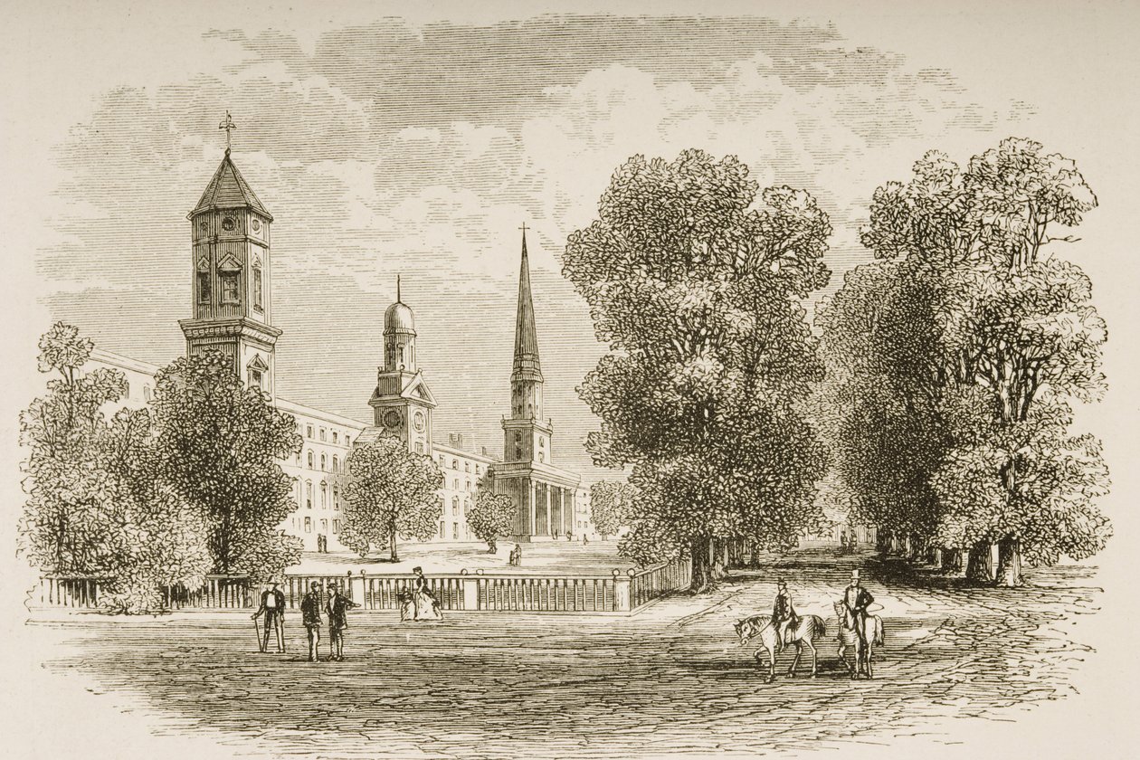 Yale Koleji, New Haven, 1870 dolaylarında, Dini Yol Cemiyeti tarafından yayınlanan 