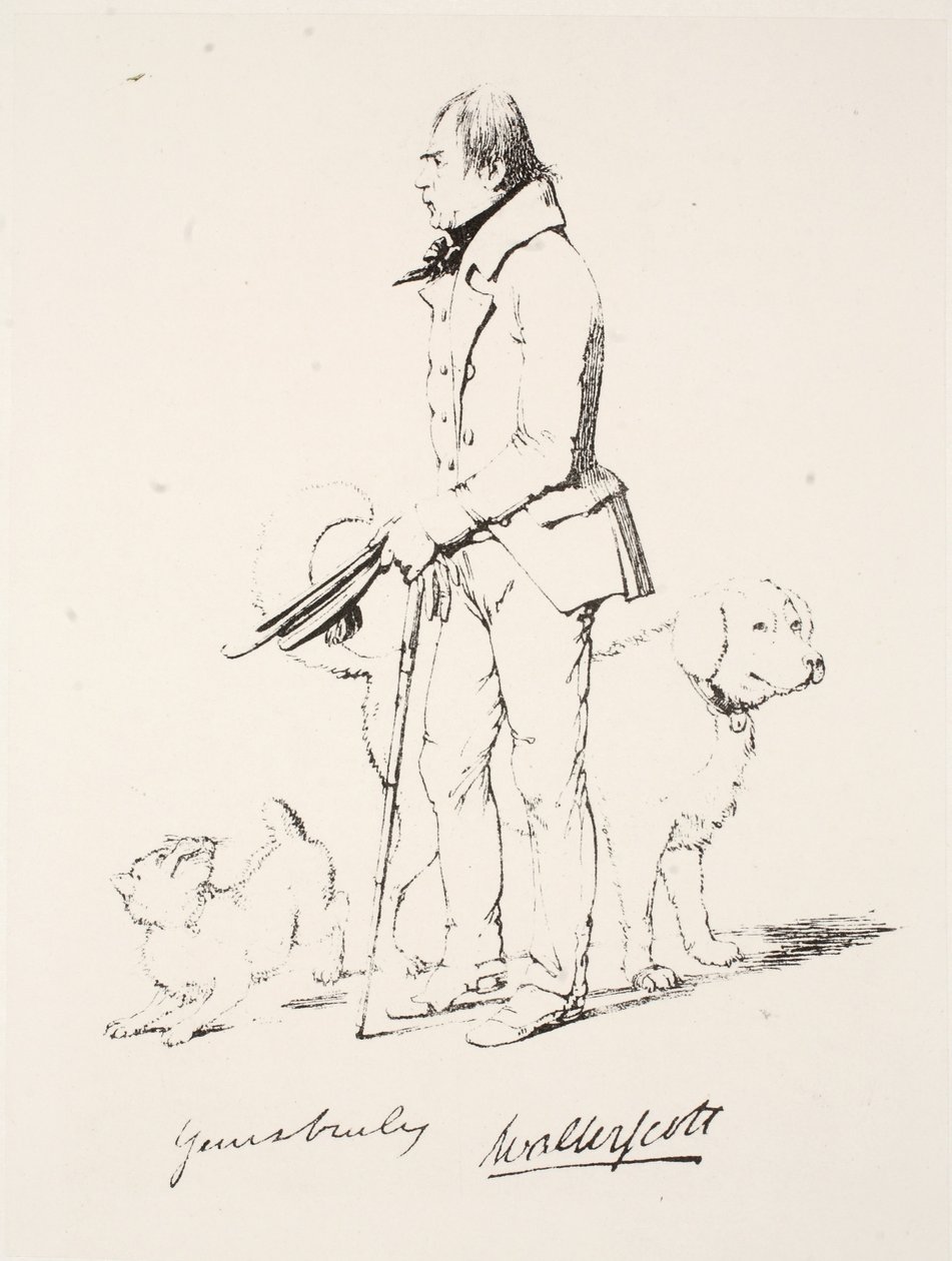 Saygılarımla, Walter Scott (kalem ve mürekkep) by English School