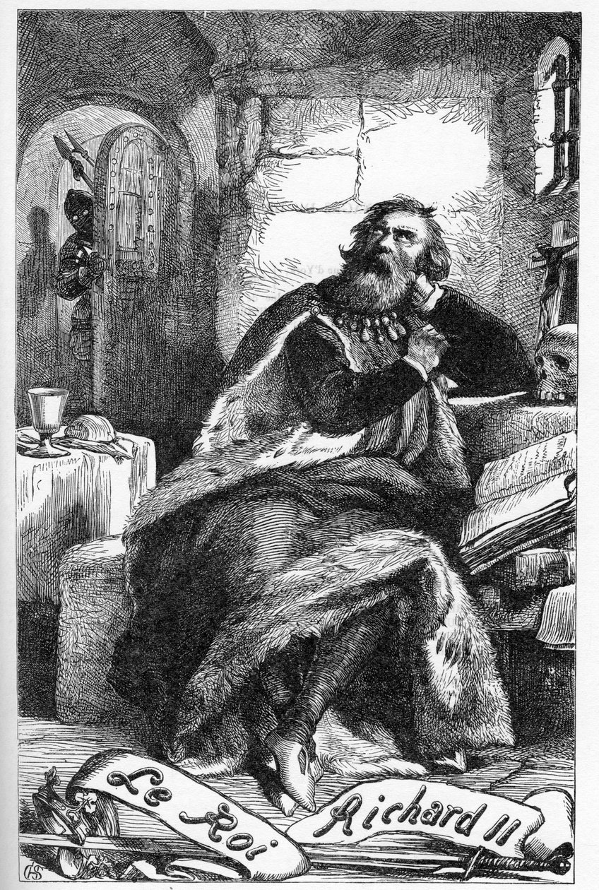ichard III (Üçüncü Richard'ın Yaşamı ve Ölümü) - “” William Shakespeare'i Tamamlıyor”” da İllüstrasyon 1866 - Bu baskının çizimleri ve genel biçimi, Londra'da yayınlanan Cassell'in resimli Shakespeare'inden ödünç alınmıştır. by English School