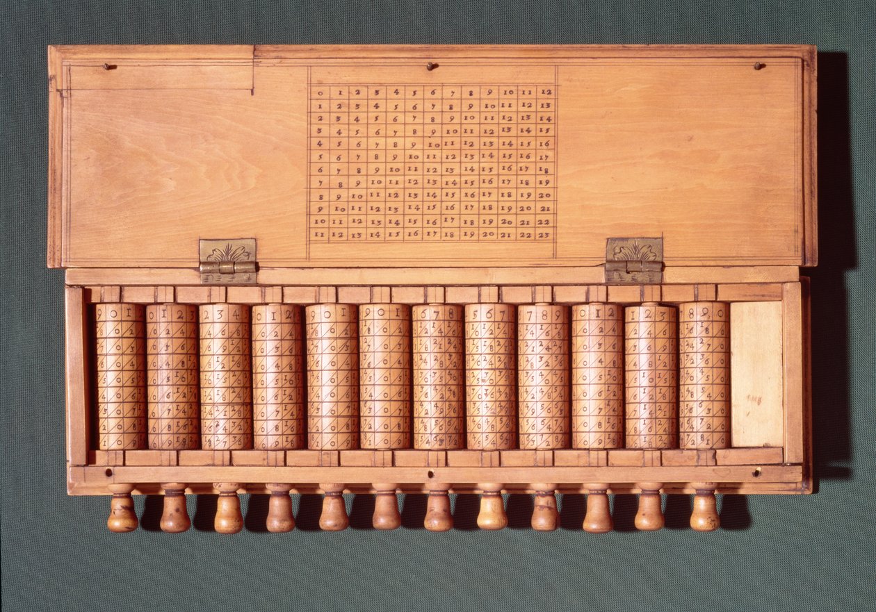 Napier çubukları, 1671-1700 (ahşap) by English School English School