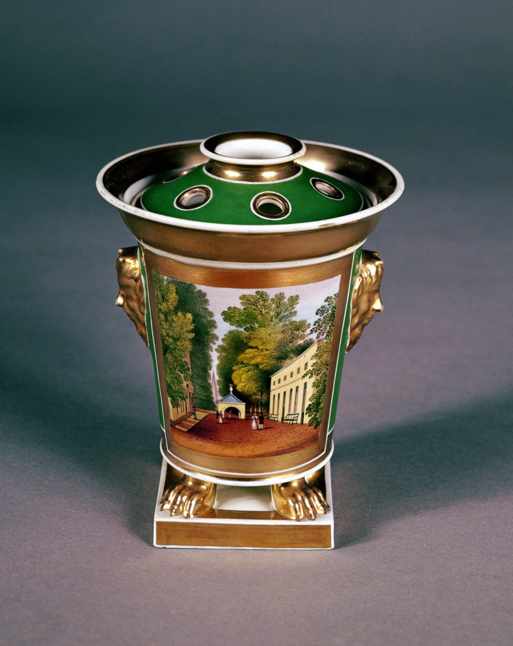 Well Walk, Cheltenham (porselen) manzaralı Worcester pot pourri kavanozu by English School English School