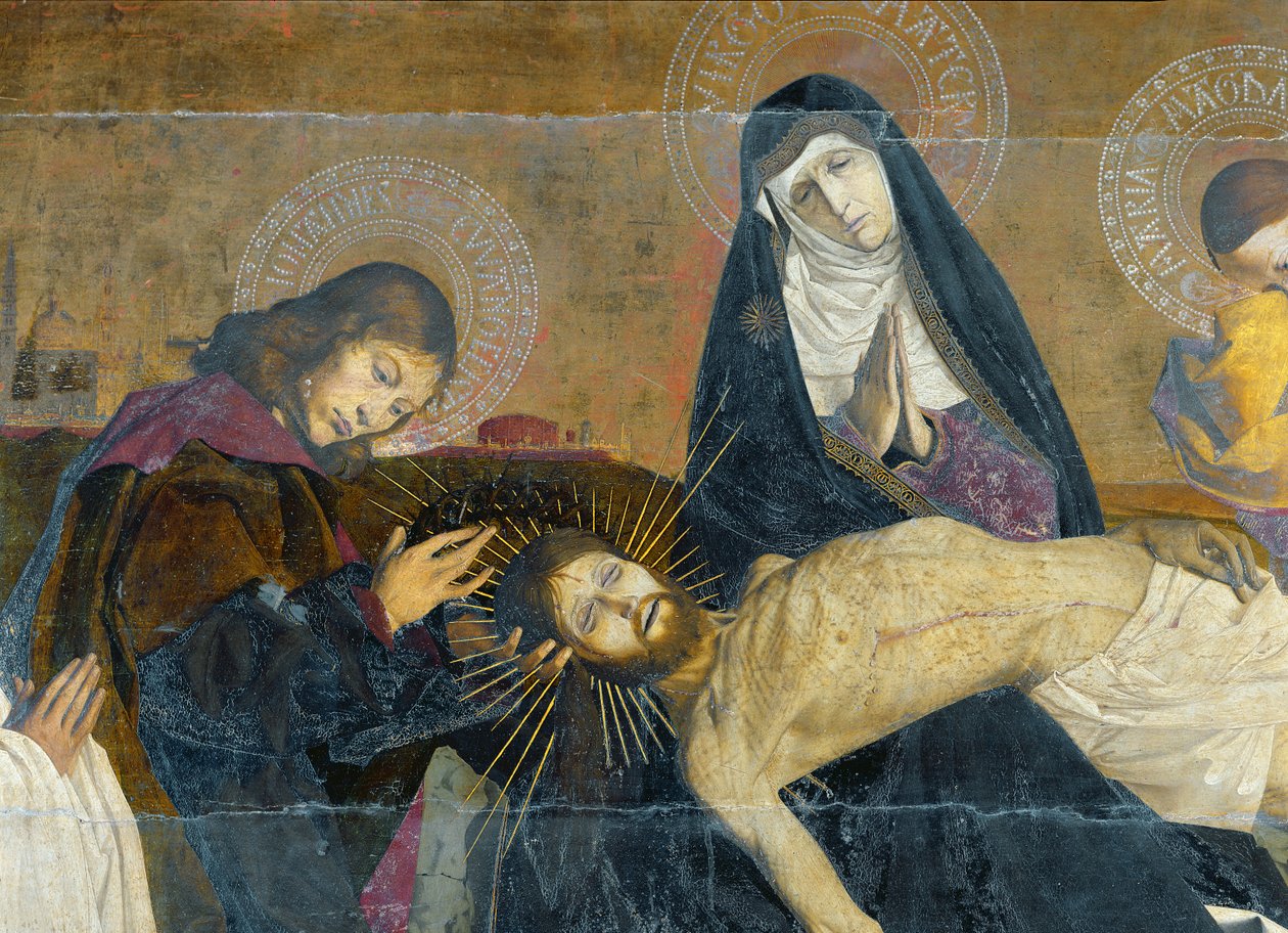 Avignon Pieta, 1450-60 (244976 detayı) by Enguerrand Quarton