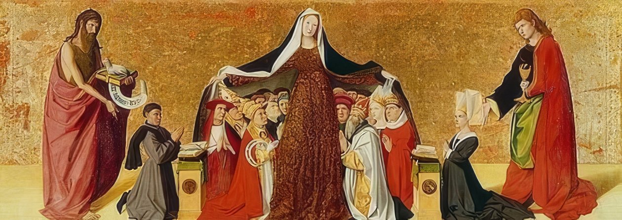 Koruyucu manto Madonna. 1452 by Enguerrand Quarton