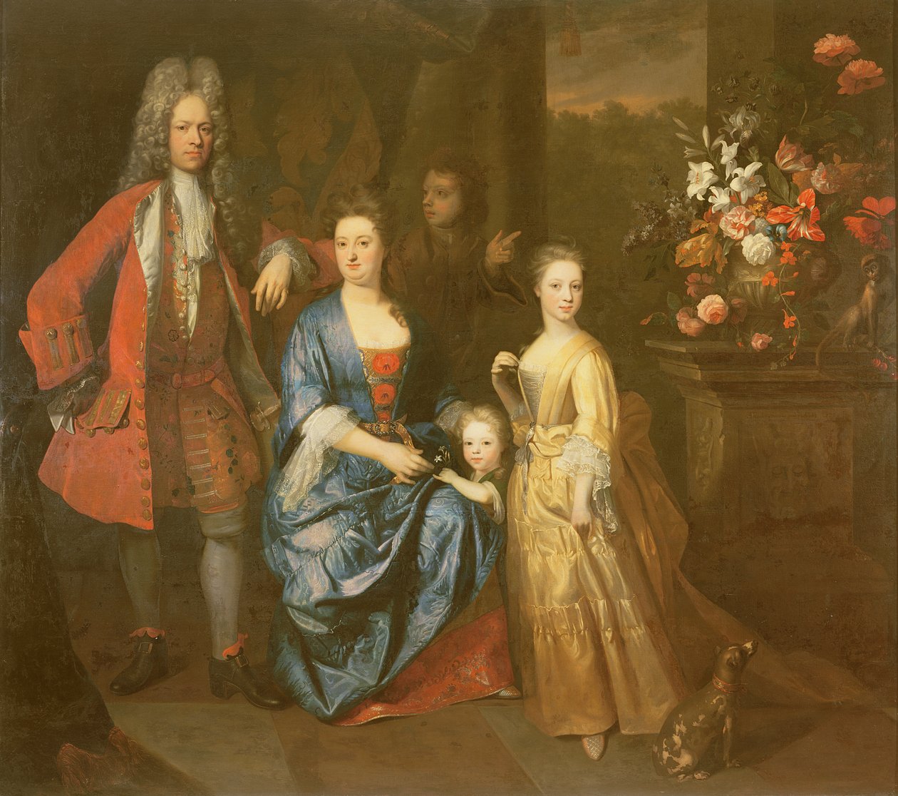 Albay Andrew Bissett ve ailesi, 1708 by Enoch Seeman