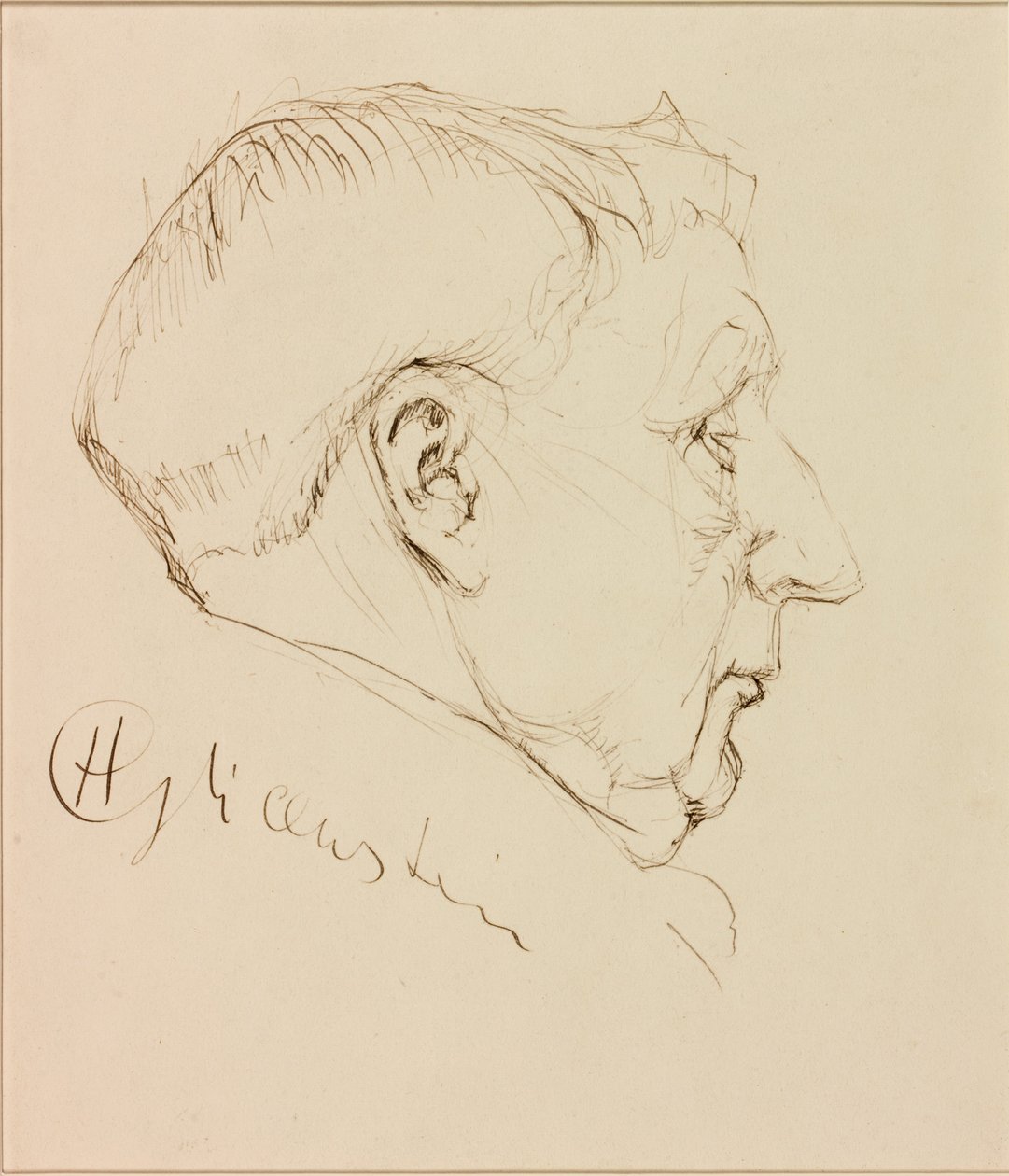 George Horton'un portresi (kağıda mürekkep (karta yapıştırılır)) by Enoch Henryk Glicenstein