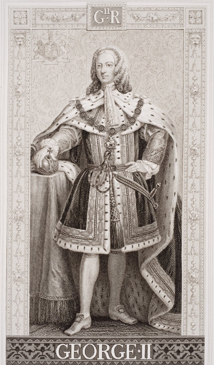 George II (1683-1760) from `Illustrations of English and Scottish History