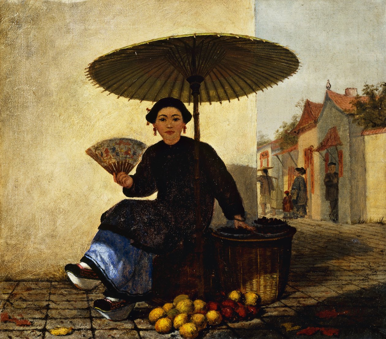 Meyve Satıcısı, 1862 by Enoch Wood Perry