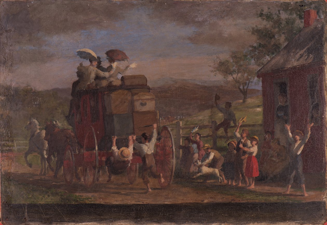 Pemigewasett Coach için Çalışma, c.1880-89 by Enoch Wood Perry