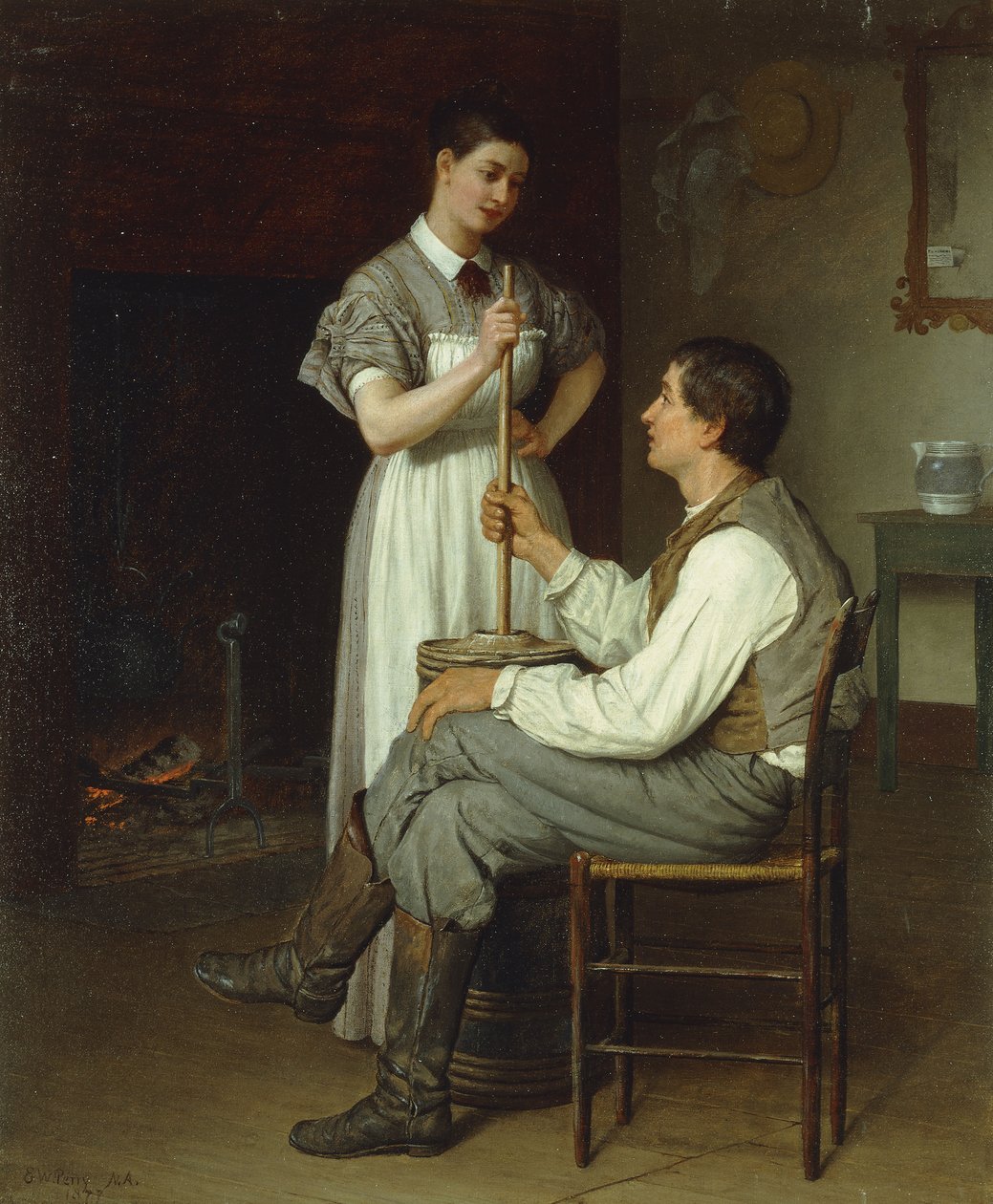 Yardım Eli, 1877 by Enoch Wood Perry