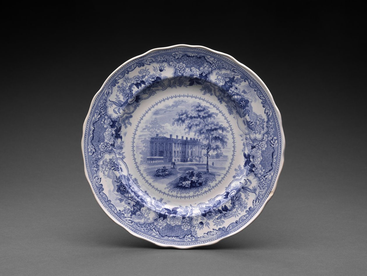 Plaka, c.1831-46 (kurşun sırlı, transfer baskılı) by Enoch Wood and Sons
