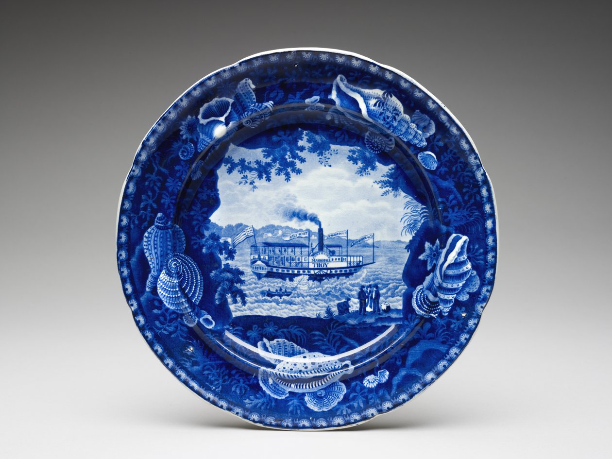 Plaka, ç. 1825-1846 (aktarma baskılı kurşun sırlı çanak çömlek) by Enoch Wood and Sons