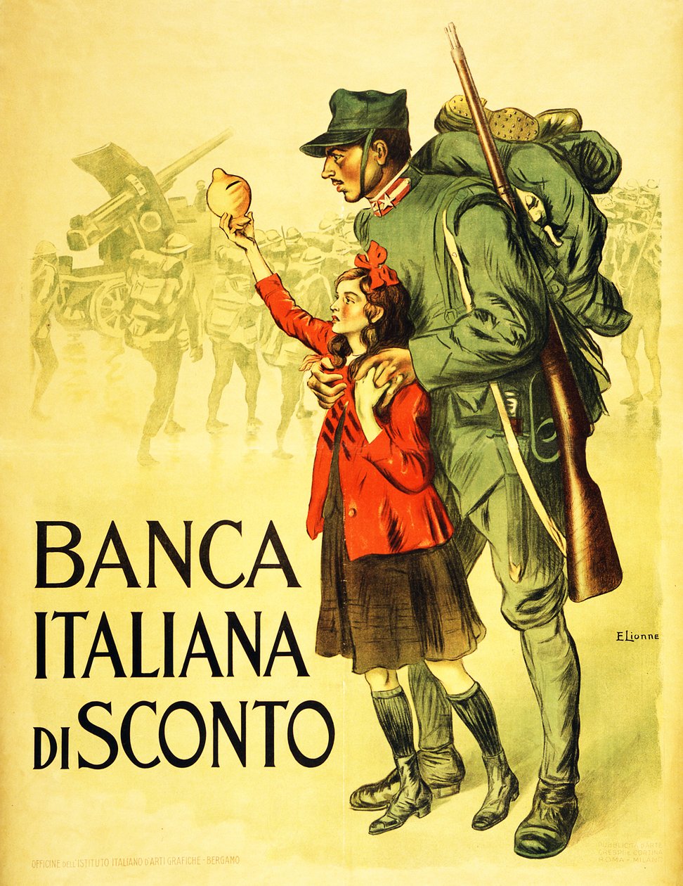İtalyan İndirim Bankası, 1917 by Enrico della Lionne