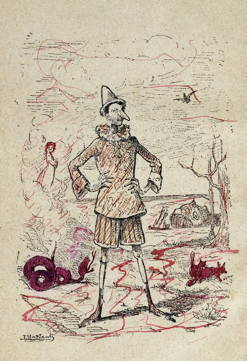 Pinokyo, 1883 by Enrico Mazzanti