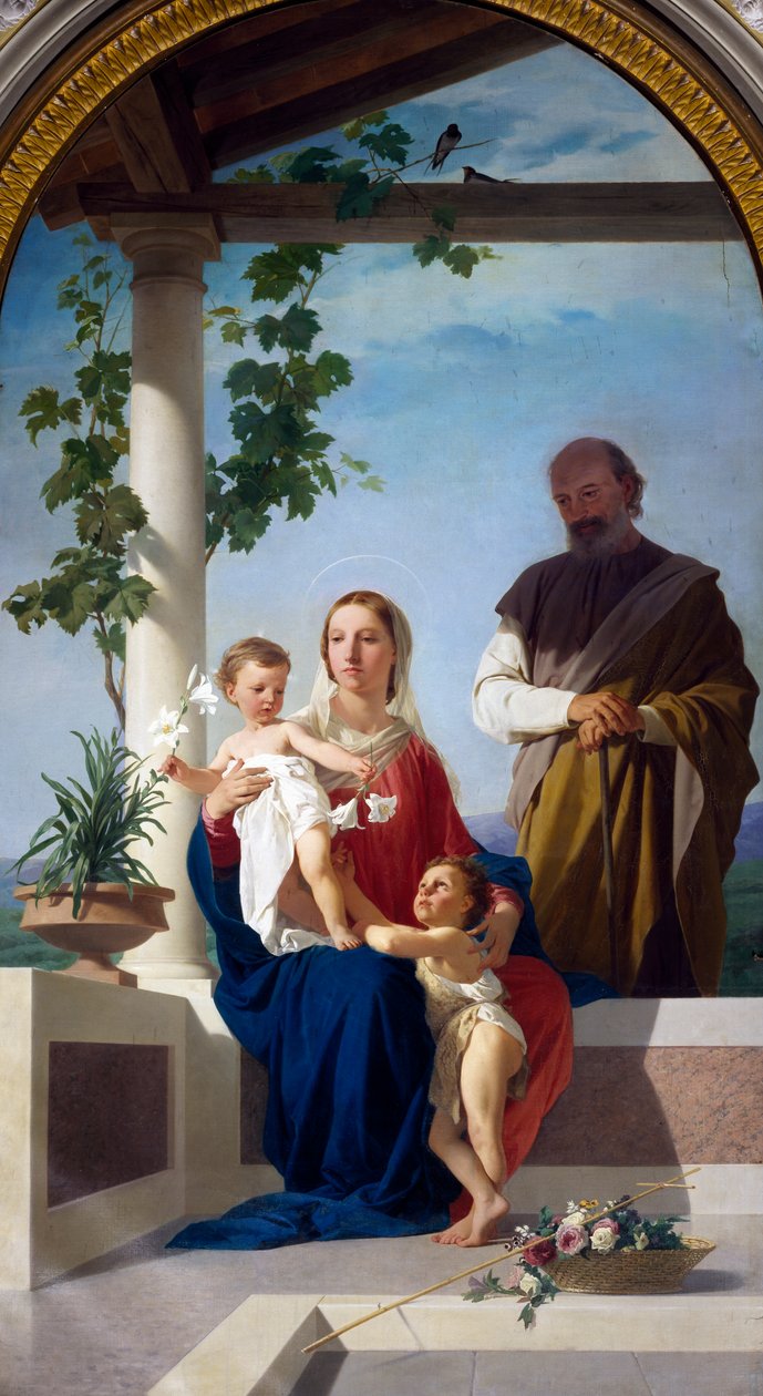 Kutsal Aile, Enrico Pollastrini (1817-1876), Madonna della Stella Tapınağı, Montefalco, Umbria, İtalya by Enrico Pollastrini