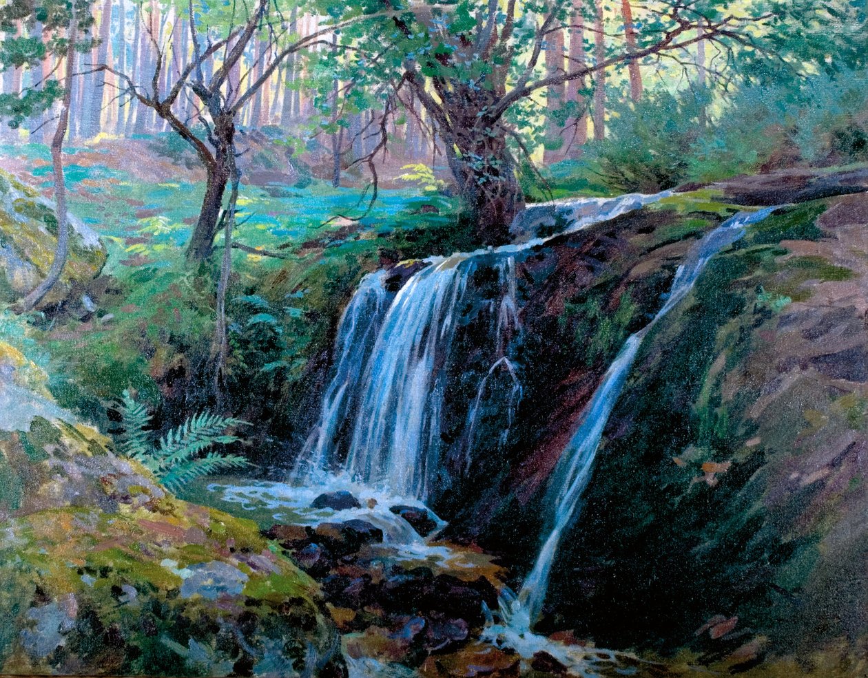 La Hiruela şelalesi by Enrique Simonet
