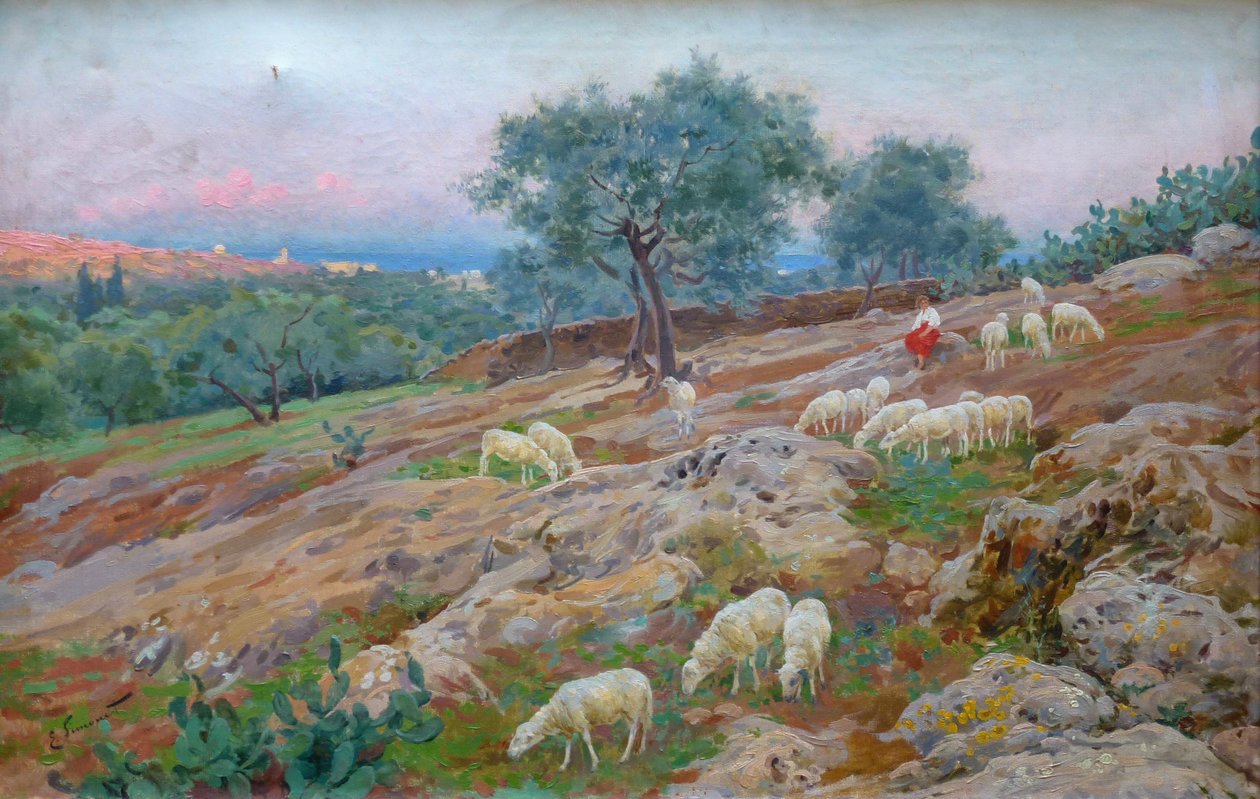 Rebano de ovejasKoyun sürüsü by Enrique Simonet