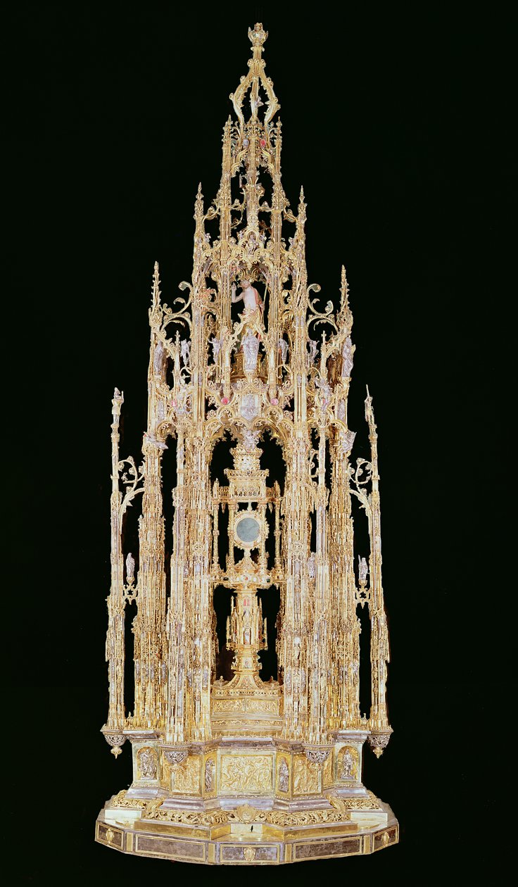 Alay Vesayeti, 1515-24, Bir Canavarı İçeren Jaume Almirich, Barselona, 1495-99 (gümüş yaldız, altın ve değerli taşlar) by Enrique de Arfe