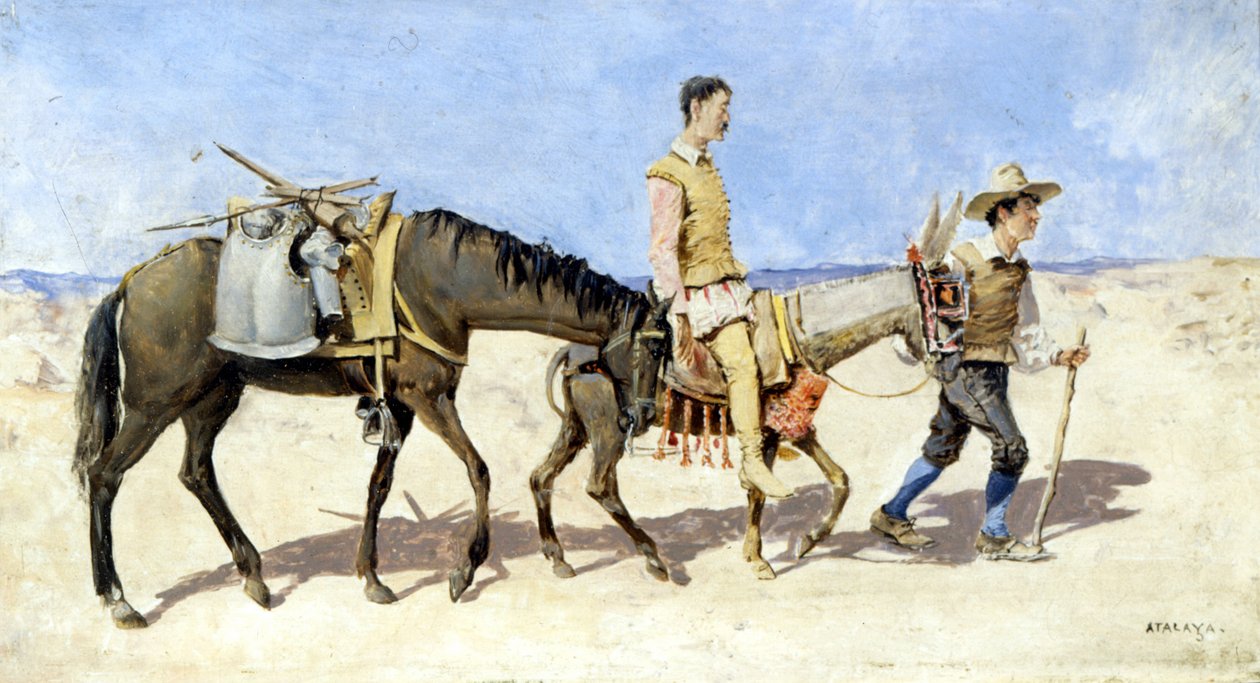 Don Kişot ve Sancho Pança. Atalaya