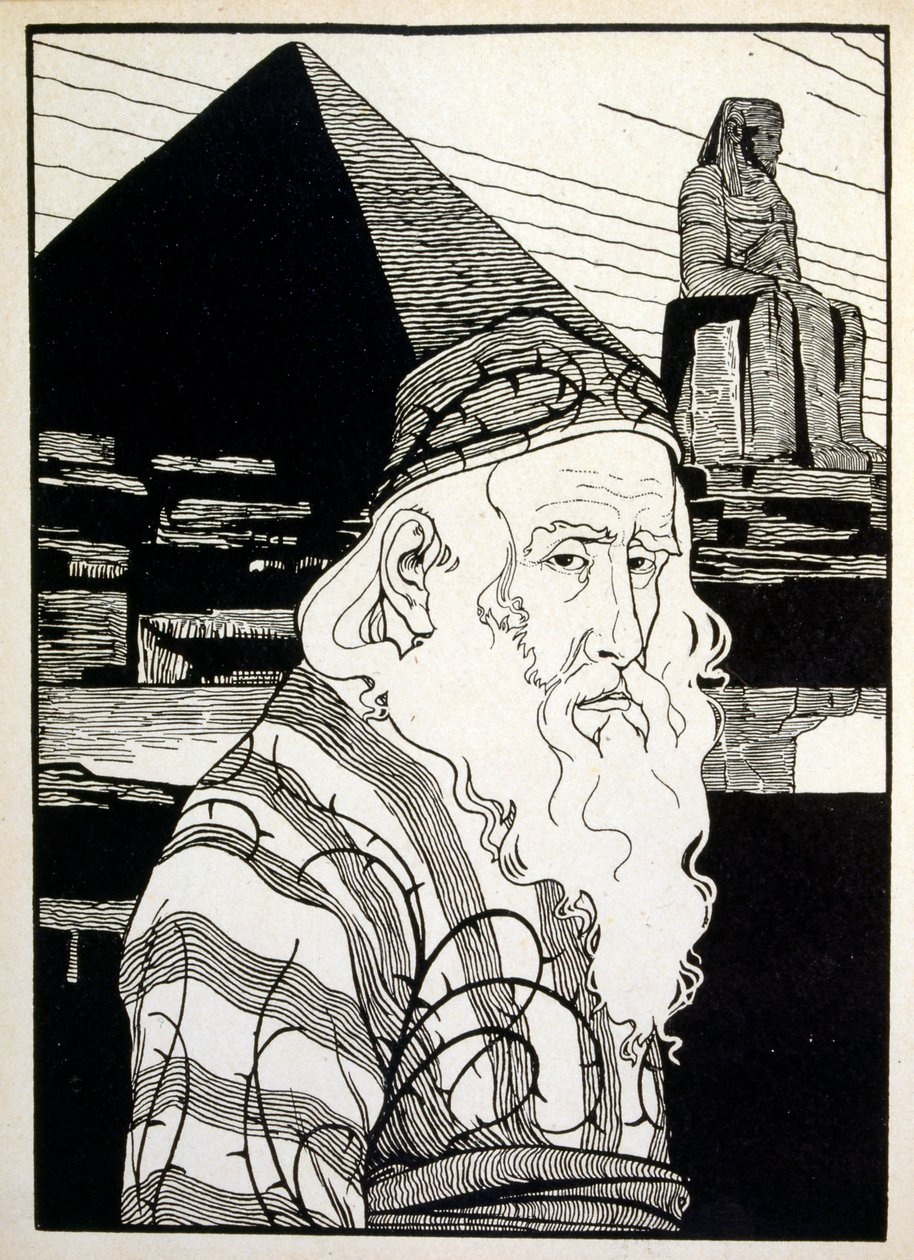 Paskalya, Ephraim Moses Lilien (1874-1925) tarafından resmedilen Judah kitabından. Lilian, Jugendstil (Alman art nouveau) tarzında yaratılan Siyonist ikonografinin babası olarak kabul edilir. Bir Chris tarafından yazılmış bir İncil şiir kitabı olan Juda