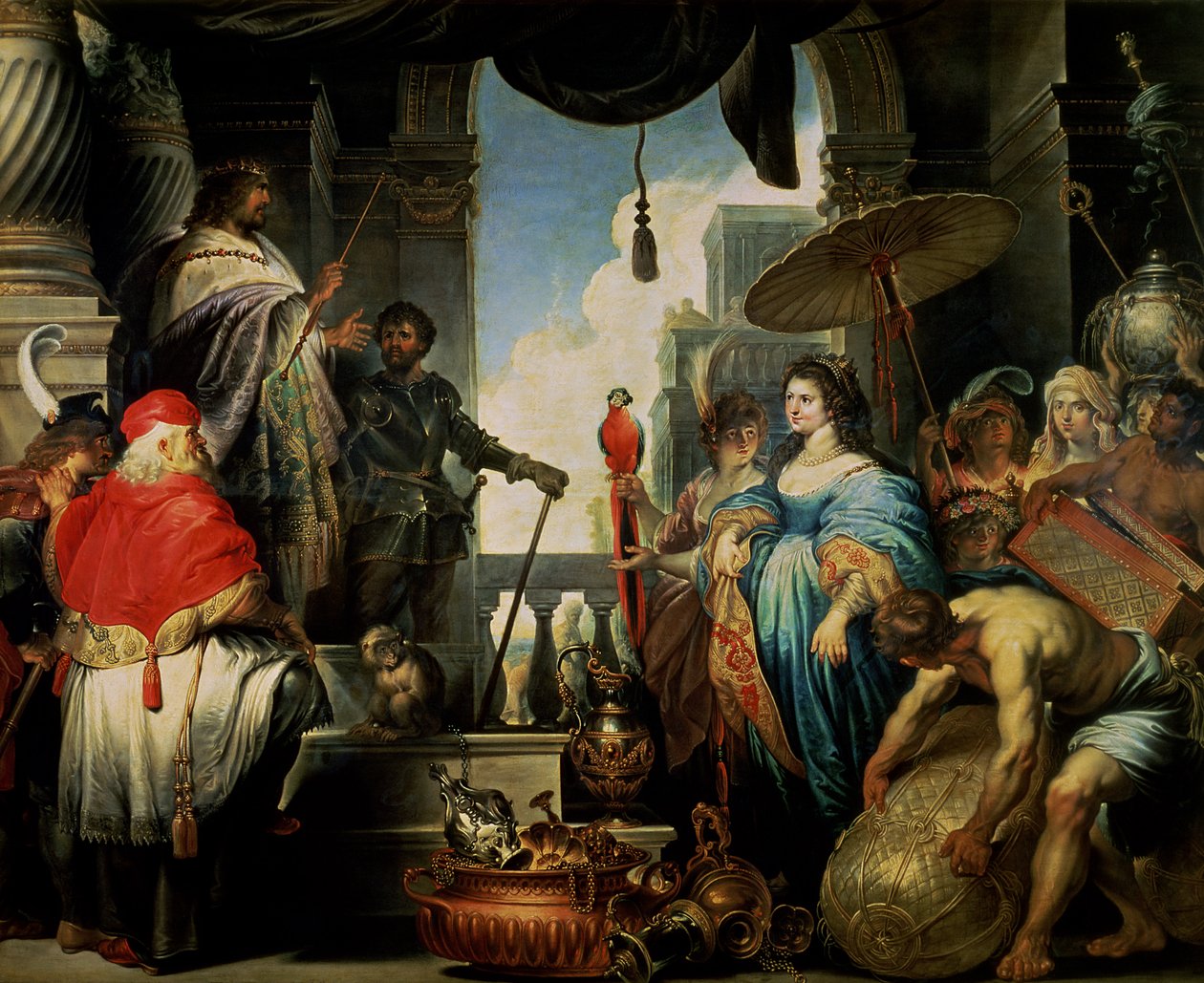 Solomon and the Queen of Sheba  by Erasmus Quellinus II