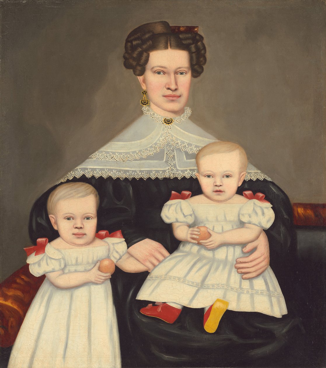 Bayan Paul Smith Palmer ve İkizleri by Erastus Salisbury Field