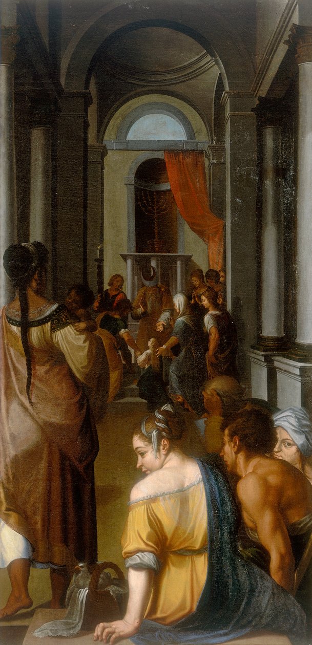 Presentation of the Virgin at the Temple, work by Ercole DellAbate, conserved at the Gallera Estense in Modena by Ercole dell Abbate
