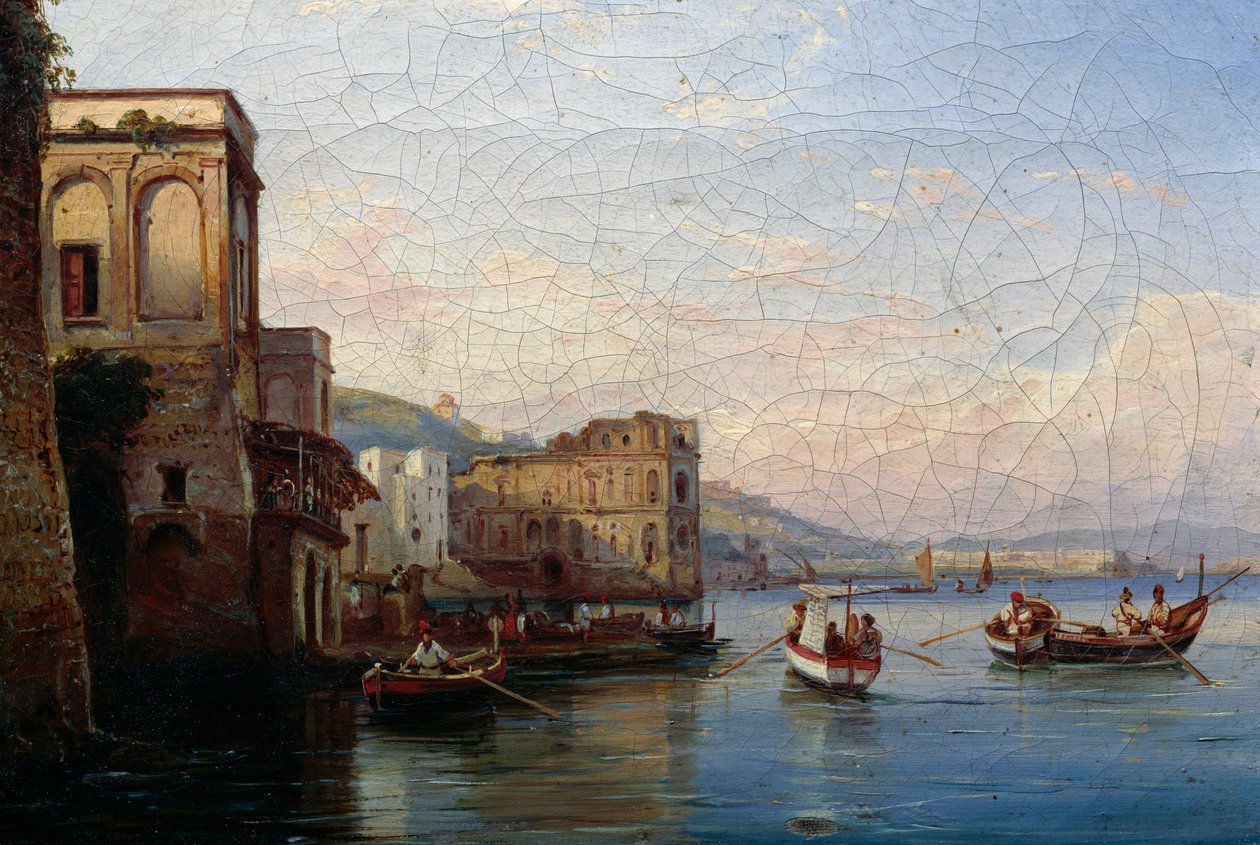 Posillipo, 1850 dolayları (tuval üzerine yağlı boya) by Ercole Gigante