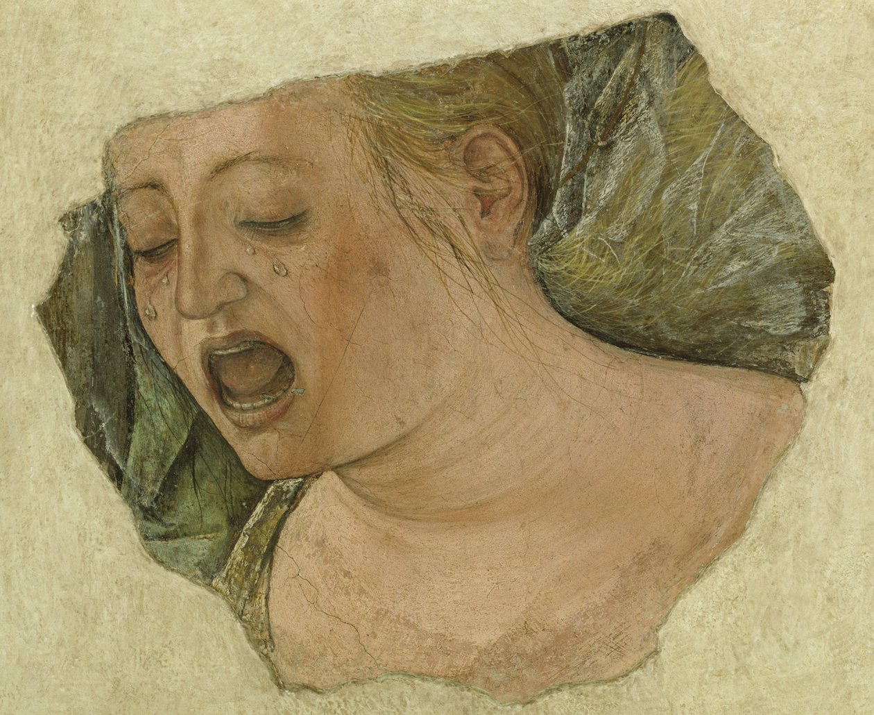 Yfirmaður Maríu Magdalenu grátandi, frá krossfestingunni by Ercole de Roberti