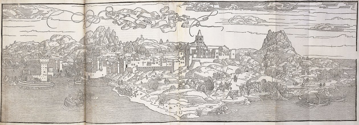 Panoramik bir Candia manzarası by Erhard Reuwich