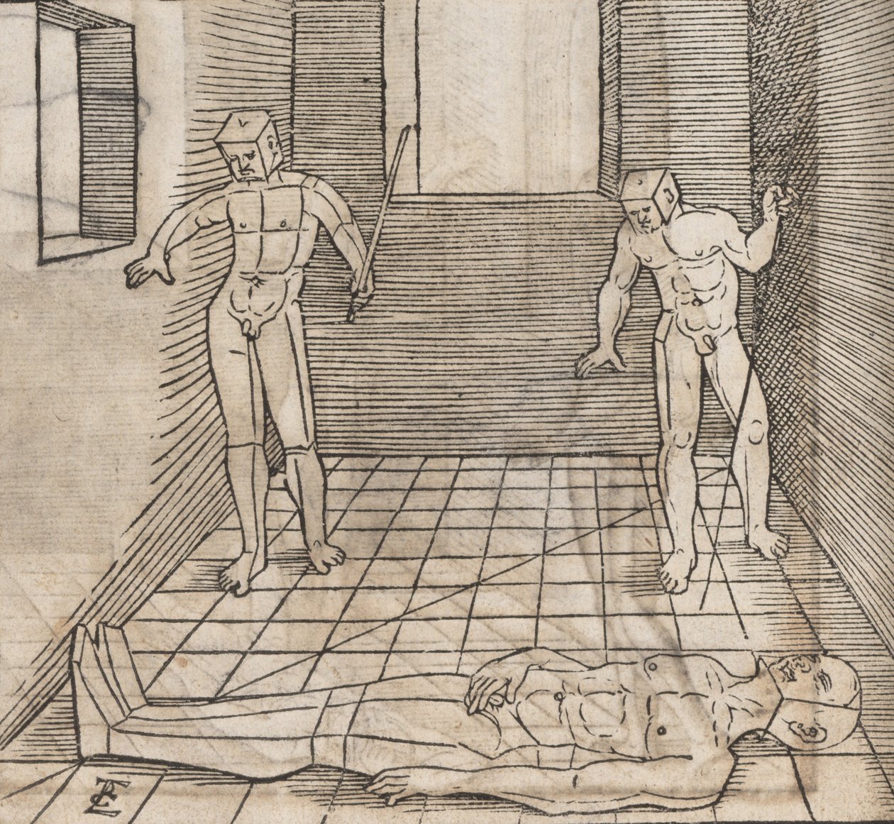 Antikaların oranlarının ve konumlarının belirlenmesi, 1538. by Erhard Schon