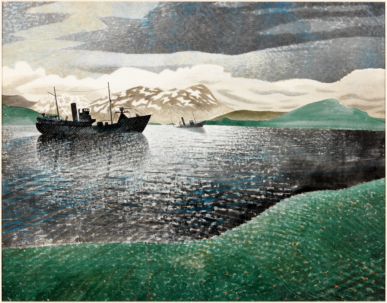 Norveç, 1940 (kağıt üzerine guajlı wc) by Eric Ravilious