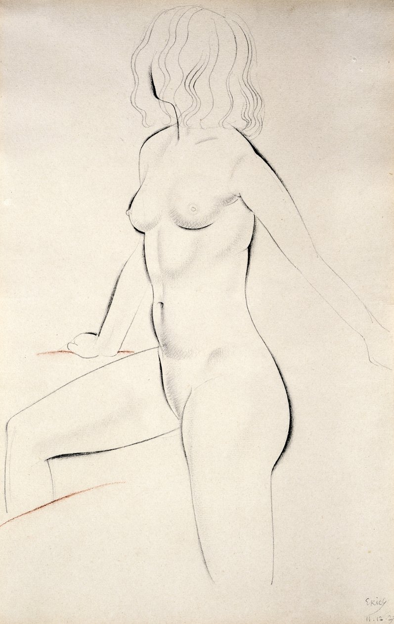Çıplak Kadın Ayakta by Eric Gill